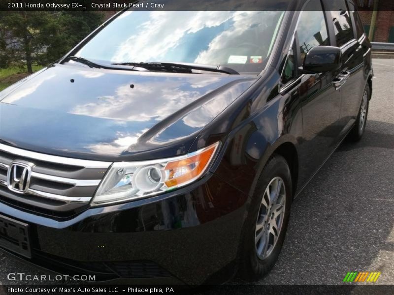 Crystal Black Pearl / Gray 2011 Honda Odyssey EX-L