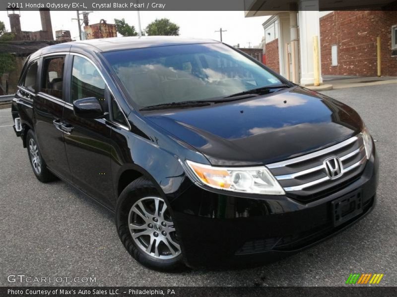 Crystal Black Pearl / Gray 2011 Honda Odyssey EX-L