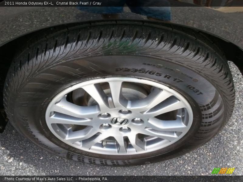 Crystal Black Pearl / Gray 2011 Honda Odyssey EX-L