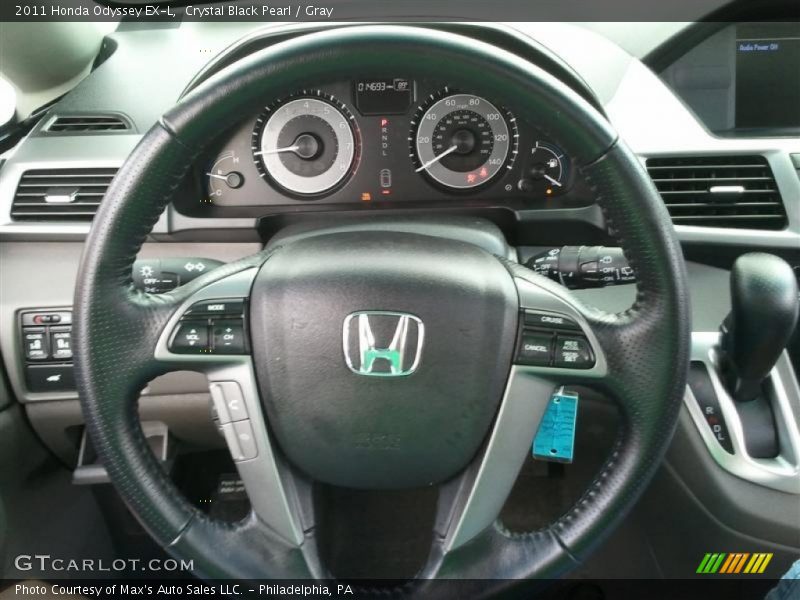 Crystal Black Pearl / Gray 2011 Honda Odyssey EX-L