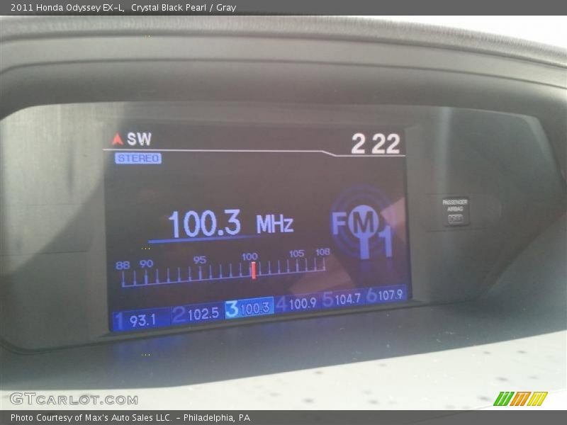 Crystal Black Pearl / Gray 2011 Honda Odyssey EX-L