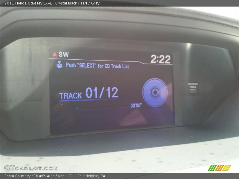 Crystal Black Pearl / Gray 2011 Honda Odyssey EX-L