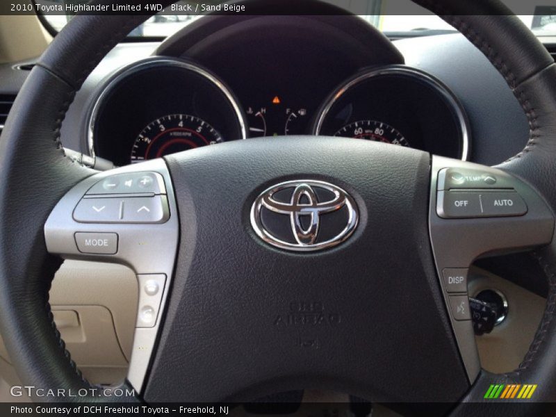 Black / Sand Beige 2010 Toyota Highlander Limited 4WD