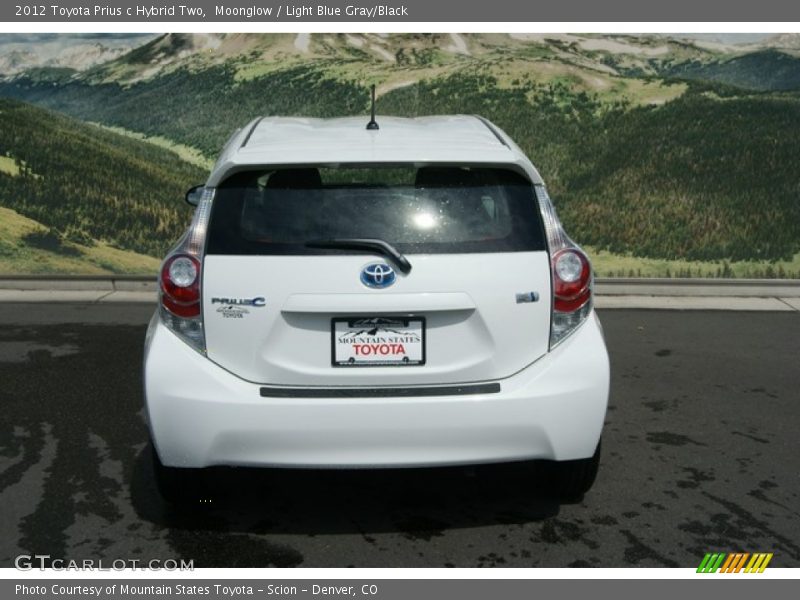 Moonglow / Light Blue Gray/Black 2012 Toyota Prius c Hybrid Two