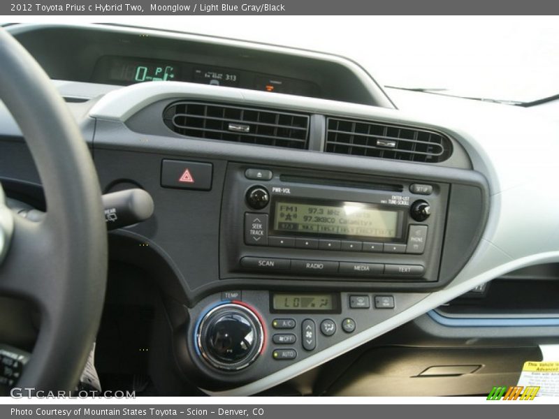 Moonglow / Light Blue Gray/Black 2012 Toyota Prius c Hybrid Two