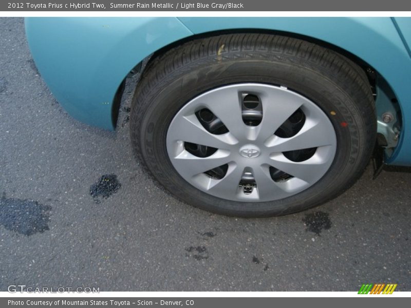 Summer Rain Metallic / Light Blue Gray/Black 2012 Toyota Prius c Hybrid Two