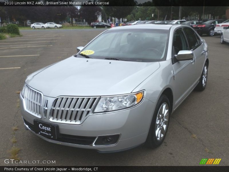 Brilliant Silver Metallic / Dark Charcoal 2010 Lincoln MKZ AWD