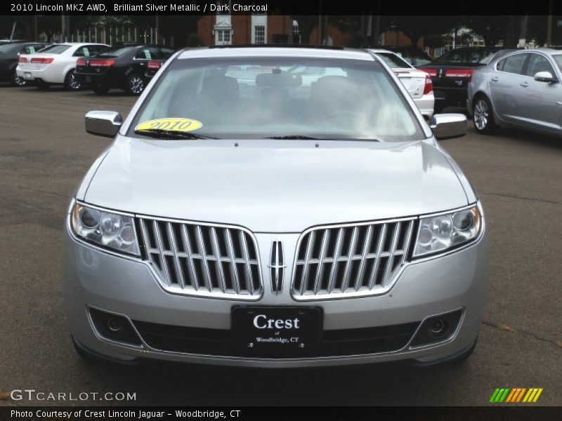 Brilliant Silver Metallic / Dark Charcoal 2010 Lincoln MKZ AWD