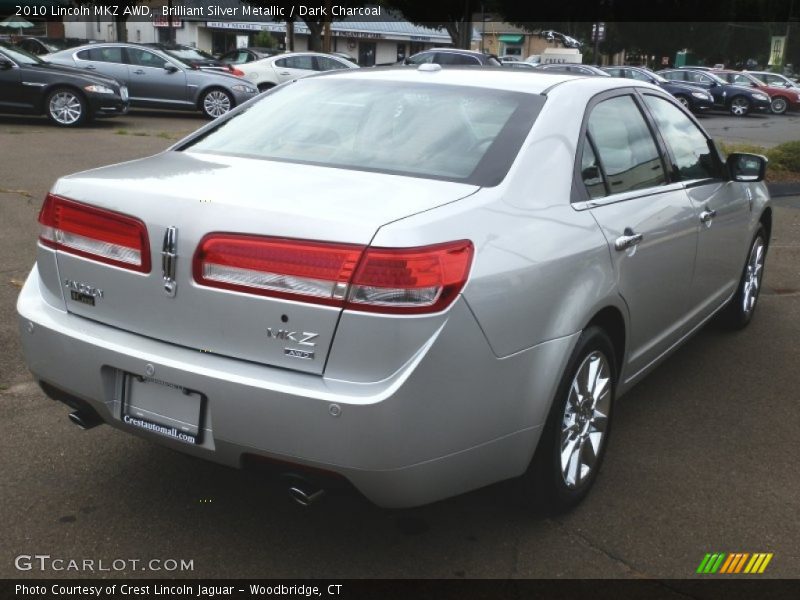 Brilliant Silver Metallic / Dark Charcoal 2010 Lincoln MKZ AWD