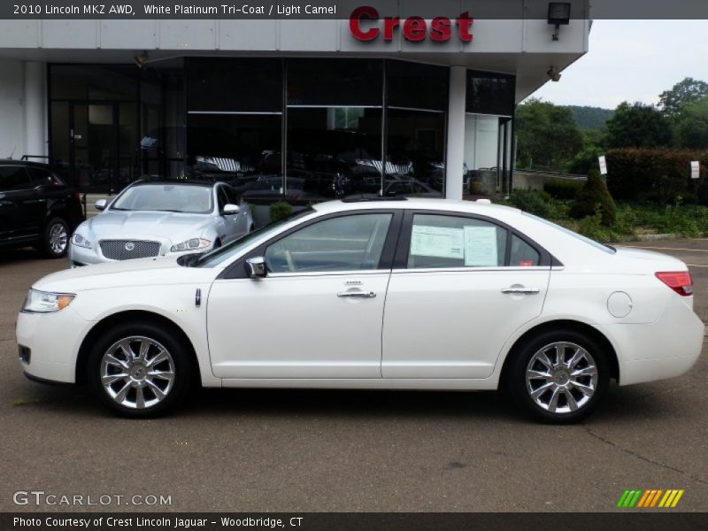 White Platinum Tri-Coat / Light Camel 2010 Lincoln MKZ AWD
