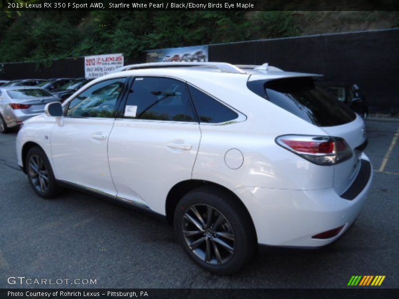 Starfire White Pearl / Black/Ebony Birds Eye Maple 2013 Lexus RX 350 F Sport AWD