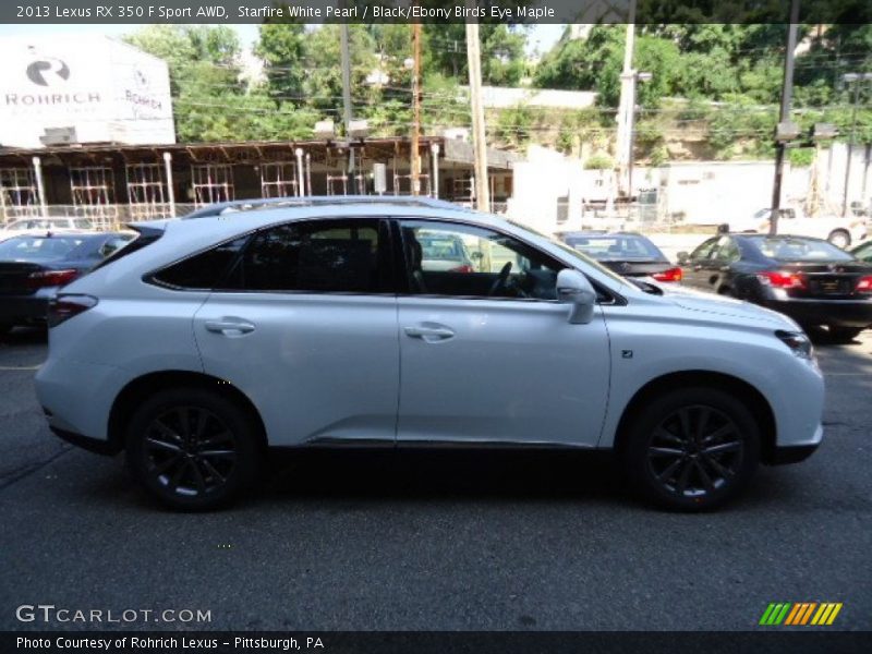 Starfire White Pearl / Black/Ebony Birds Eye Maple 2013 Lexus RX 350 F Sport AWD