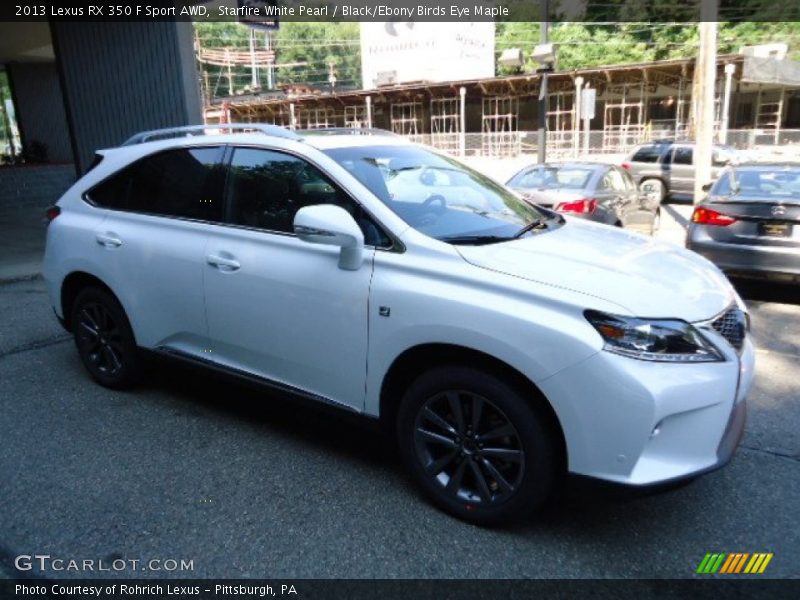 Starfire White Pearl / Black/Ebony Birds Eye Maple 2013 Lexus RX 350 F Sport AWD
