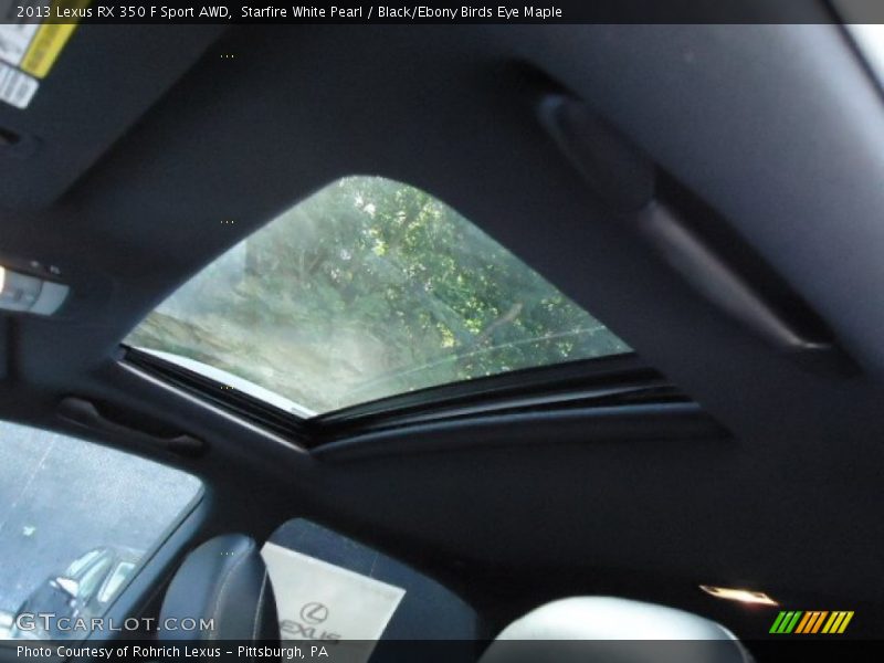 Starfire White Pearl / Black/Ebony Birds Eye Maple 2013 Lexus RX 350 F Sport AWD