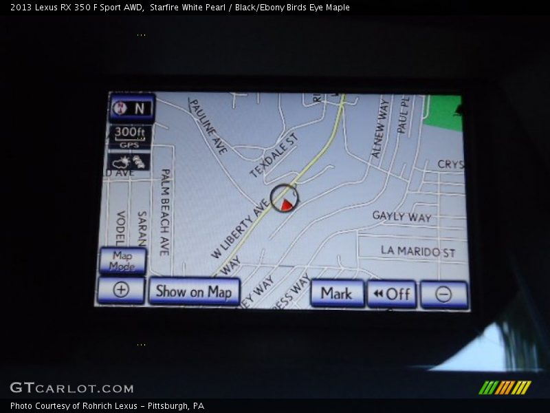 Navigation of 2013 RX 350 F Sport AWD