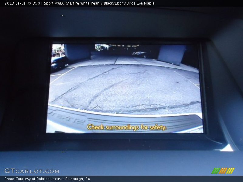 Starfire White Pearl / Black/Ebony Birds Eye Maple 2013 Lexus RX 350 F Sport AWD