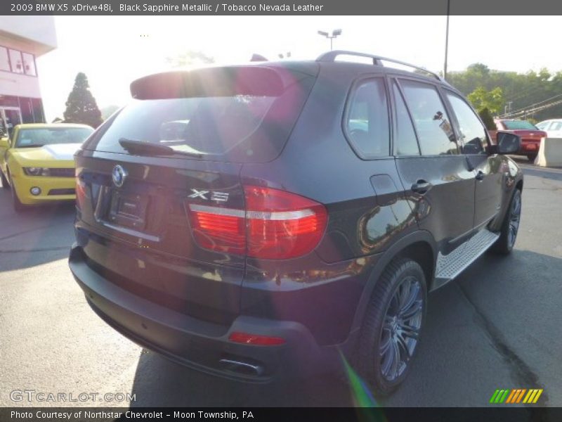 Black Sapphire Metallic / Tobacco Nevada Leather 2009 BMW X5 xDrive48i