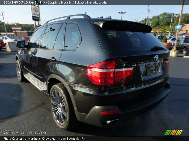Black Sapphire Metallic / Tobacco Nevada Leather 2009 BMW X5 xDrive48i