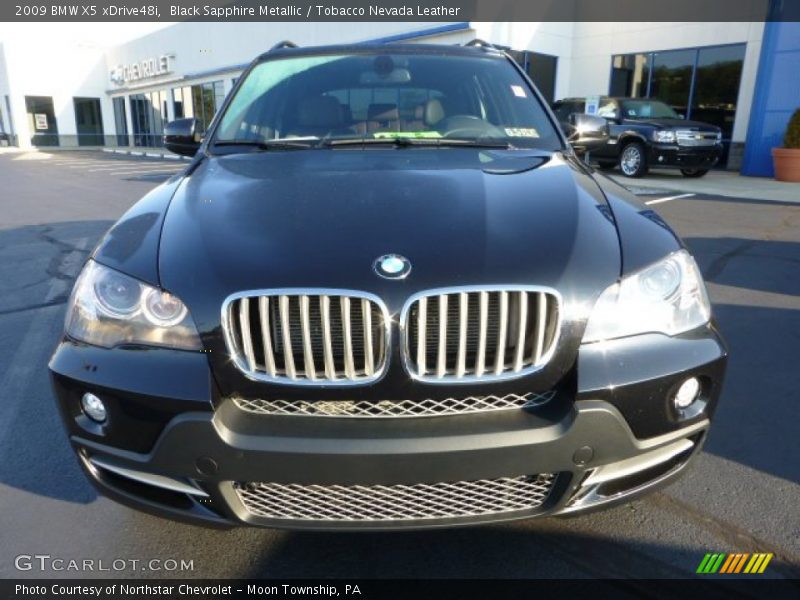 Black Sapphire Metallic / Tobacco Nevada Leather 2009 BMW X5 xDrive48i
