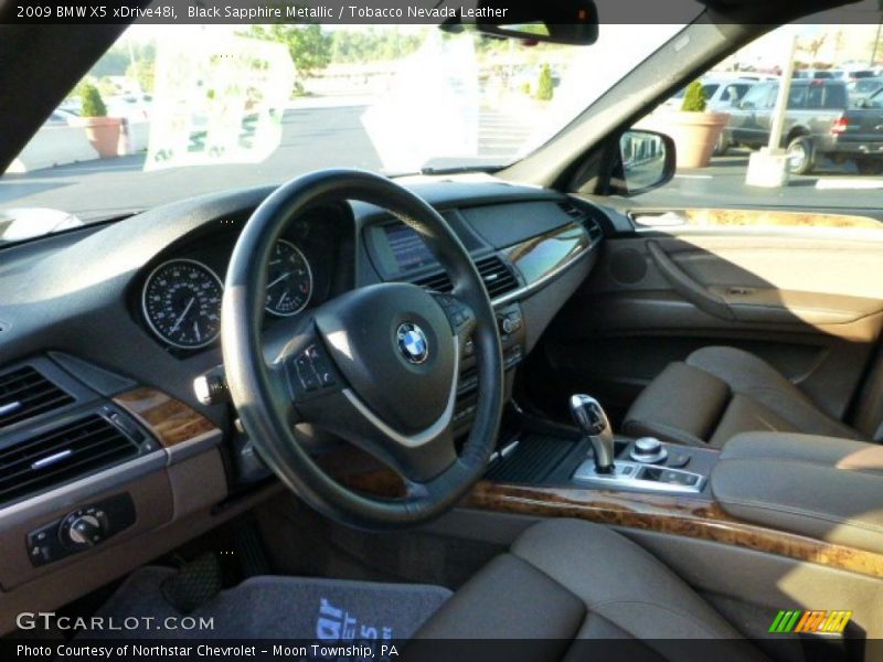 Black Sapphire Metallic / Tobacco Nevada Leather 2009 BMW X5 xDrive48i
