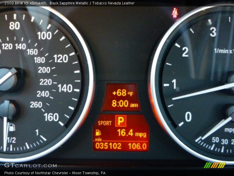 Black Sapphire Metallic / Tobacco Nevada Leather 2009 BMW X5 xDrive48i
