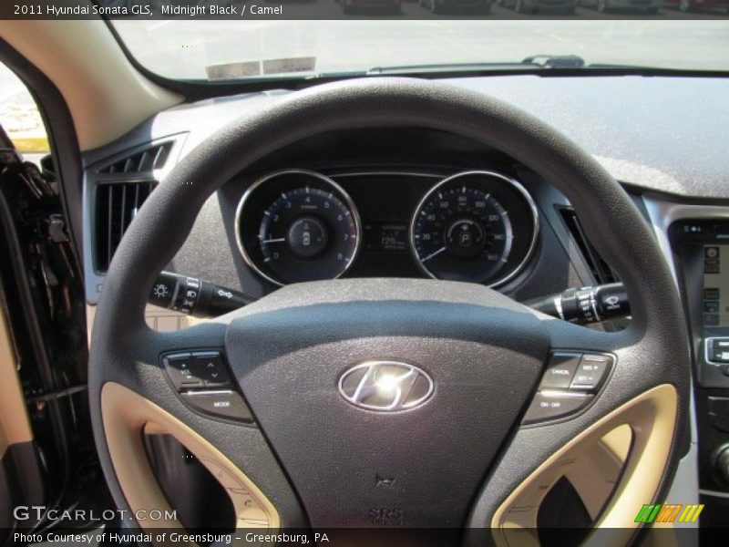 Midnight Black / Camel 2011 Hyundai Sonata GLS