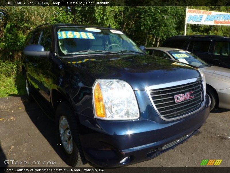 Deep Blue Metallic / Light Titanium 2007 GMC Yukon SLE 4x4