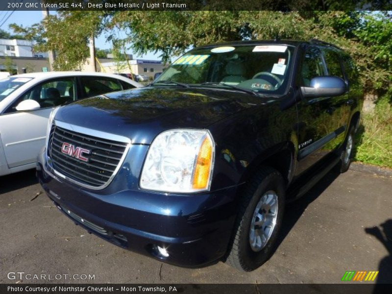 Deep Blue Metallic / Light Titanium 2007 GMC Yukon SLE 4x4