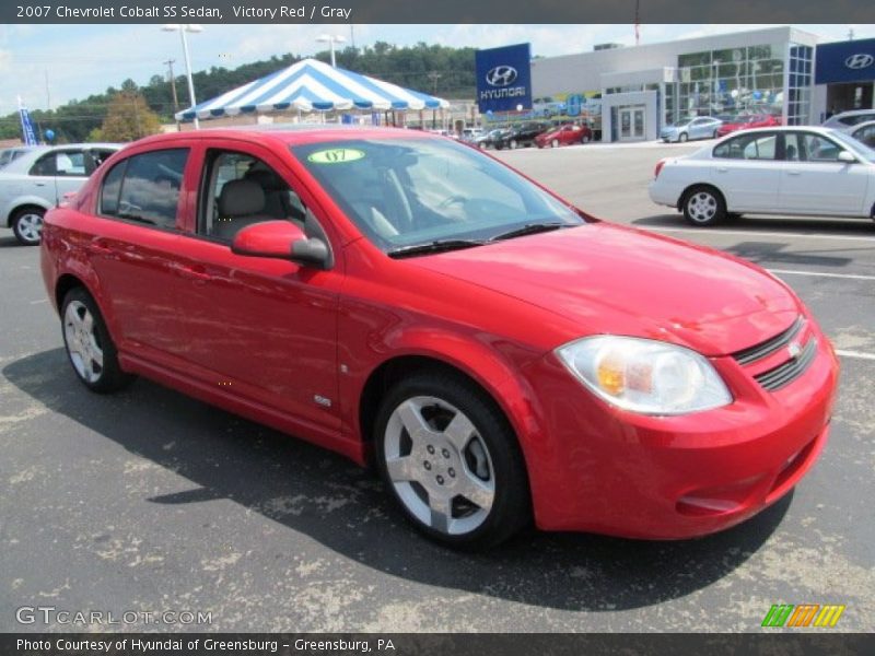 Victory Red / Gray 2007 Chevrolet Cobalt SS Sedan