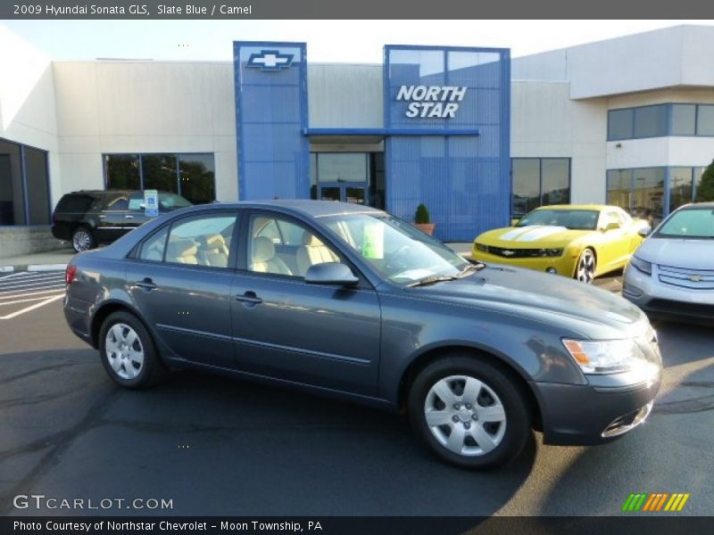 Slate Blue / Camel 2009 Hyundai Sonata GLS