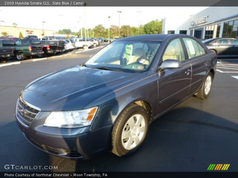 Slate Blue / Camel 2009 Hyundai Sonata GLS