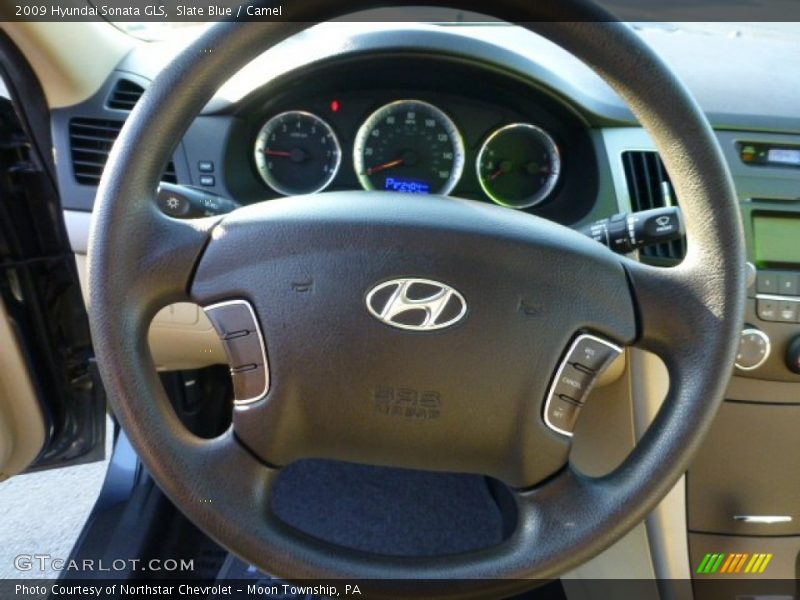 Slate Blue / Camel 2009 Hyundai Sonata GLS