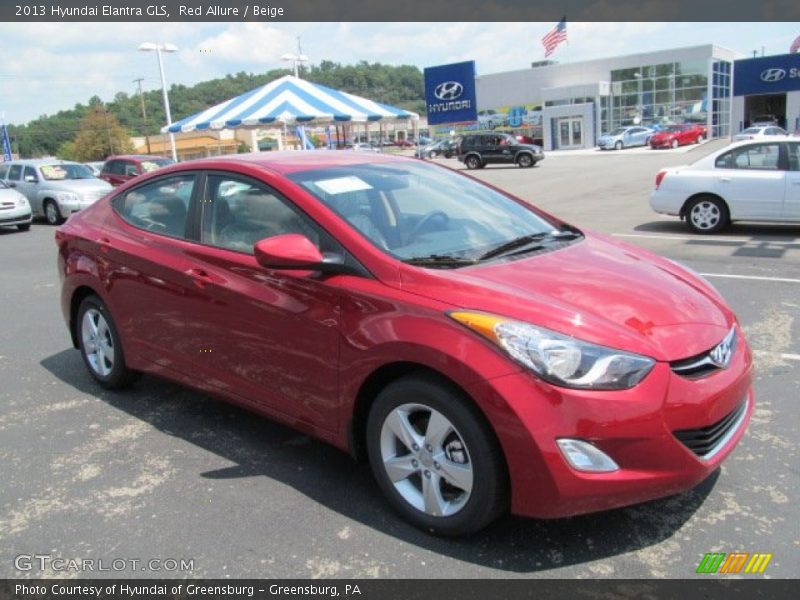 Red Allure / Beige 2013 Hyundai Elantra GLS