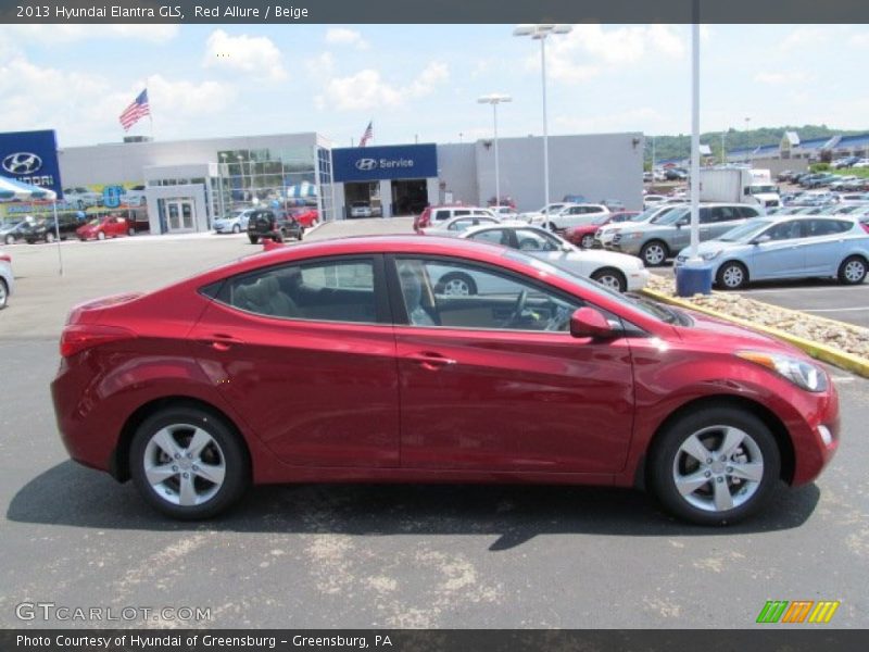 Red Allure / Beige 2013 Hyundai Elantra GLS