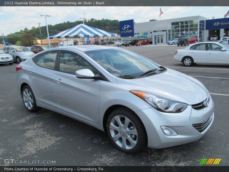 Shimmering Air Silver / Black 2013 Hyundai Elantra Limited