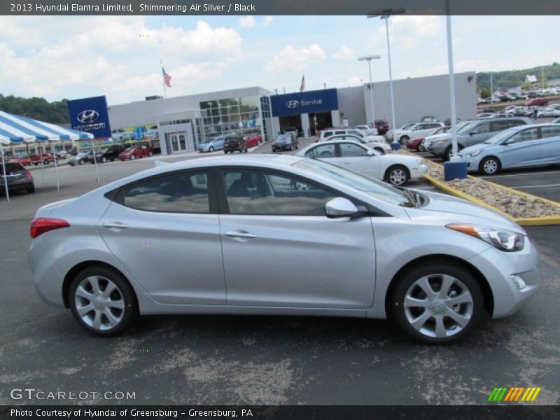 Shimmering Air Silver / Black 2013 Hyundai Elantra Limited