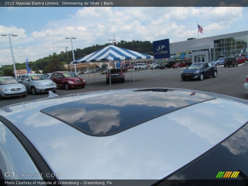 Shimmering Air Silver / Black 2013 Hyundai Elantra Limited