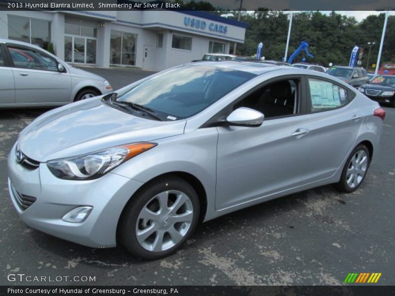 Shimmering Air Silver / Black 2013 Hyundai Elantra Limited