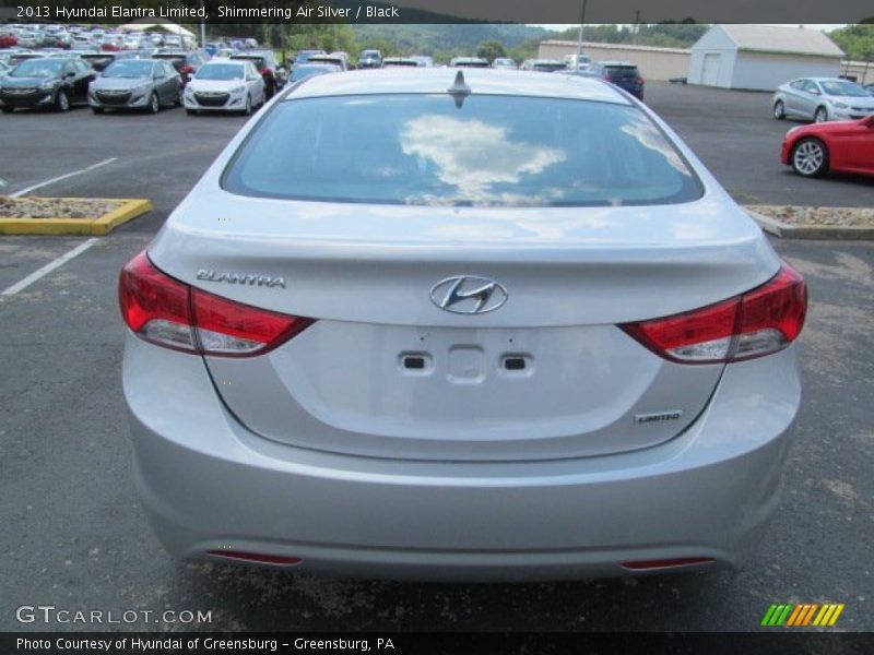 Shimmering Air Silver / Black 2013 Hyundai Elantra Limited