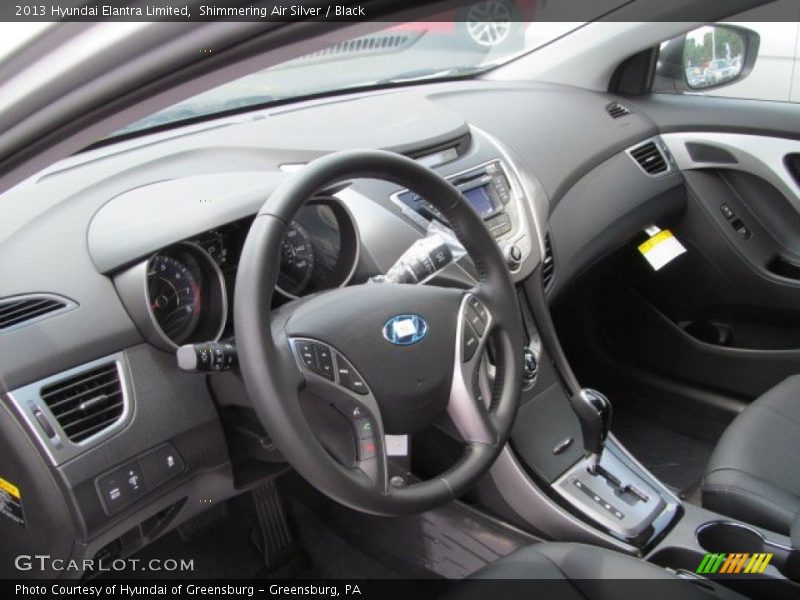 Shimmering Air Silver / Black 2013 Hyundai Elantra Limited