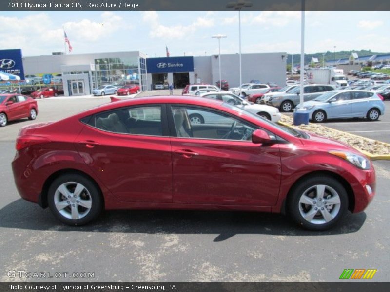 Red Allure / Beige 2013 Hyundai Elantra GLS