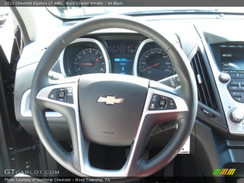 Black Granite Metallic / Jet Black 2013 Chevrolet Equinox LT AWD