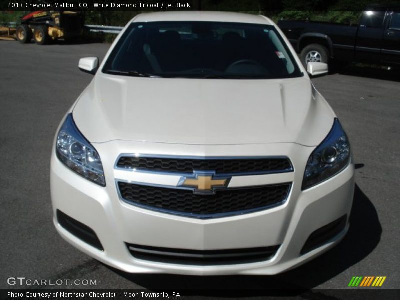 White Diamond Tricoat / Jet Black 2013 Chevrolet Malibu ECO