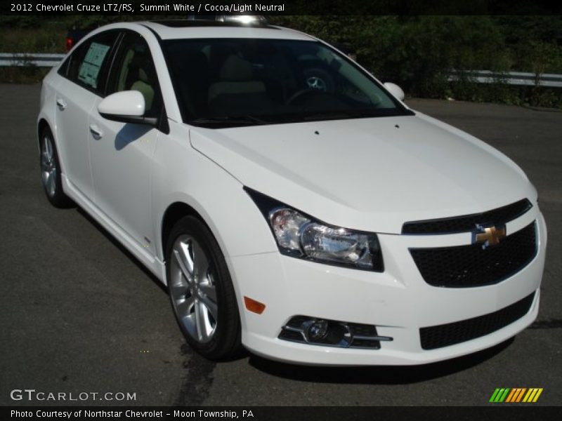 Summit White / Cocoa/Light Neutral 2012 Chevrolet Cruze LTZ/RS