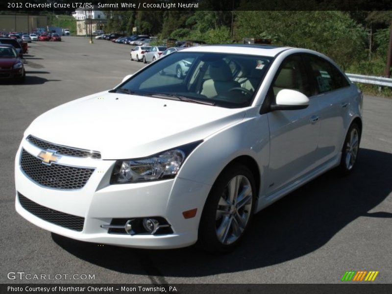 Summit White / Cocoa/Light Neutral 2012 Chevrolet Cruze LTZ/RS
