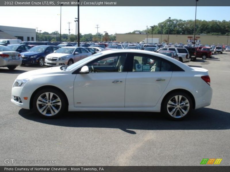 Summit White / Cocoa/Light Neutral 2012 Chevrolet Cruze LTZ/RS