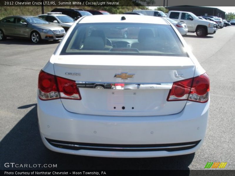Summit White / Cocoa/Light Neutral 2012 Chevrolet Cruze LTZ/RS