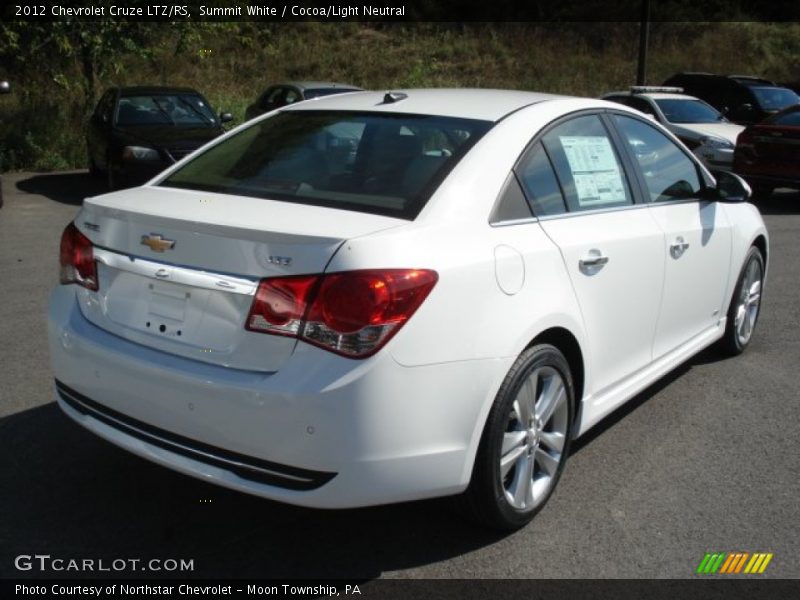 Summit White / Cocoa/Light Neutral 2012 Chevrolet Cruze LTZ/RS