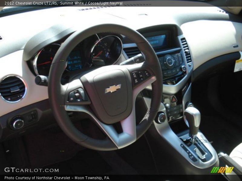 Summit White / Cocoa/Light Neutral 2012 Chevrolet Cruze LTZ/RS