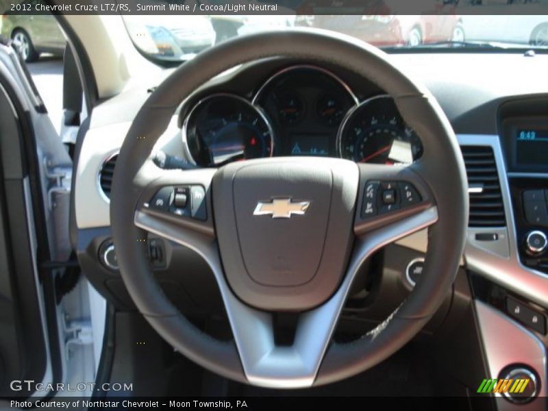 Summit White / Cocoa/Light Neutral 2012 Chevrolet Cruze LTZ/RS
